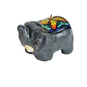 Vintage 90's Y2K Mini Millefiori Elephant Trunk-up Candle